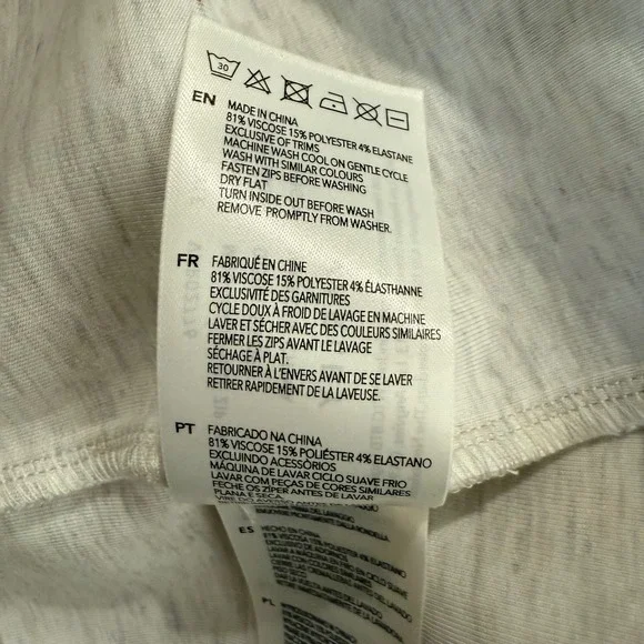 Varley Magnolia Half Zip Tank 2.0 Women Large Ivory Marl DoubleSoft New - Picture 11 of 11